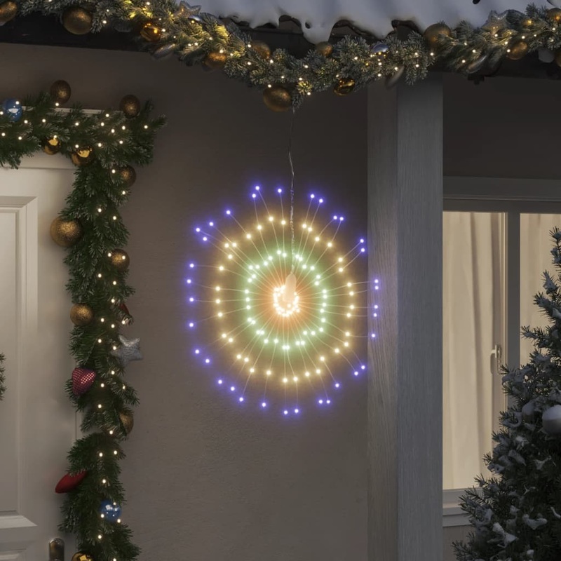 Berkfield Christmas Starburst Lights 140 LEDs 4 pcs Multicolour 17 cm