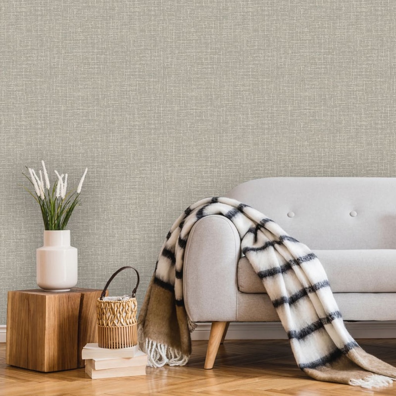 DUTCH WALLCOVERINGS Wallpaper Thread Grey
