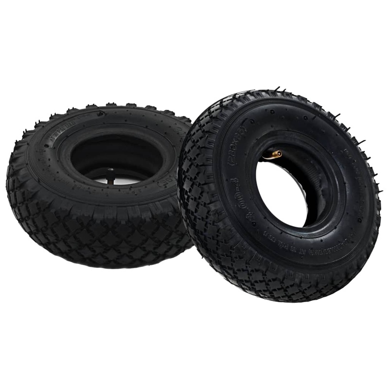 Berkfield 2 Tyres 2 Inner Tubes 3.00-4 260×85 for Sack Truck Wheel Rubber