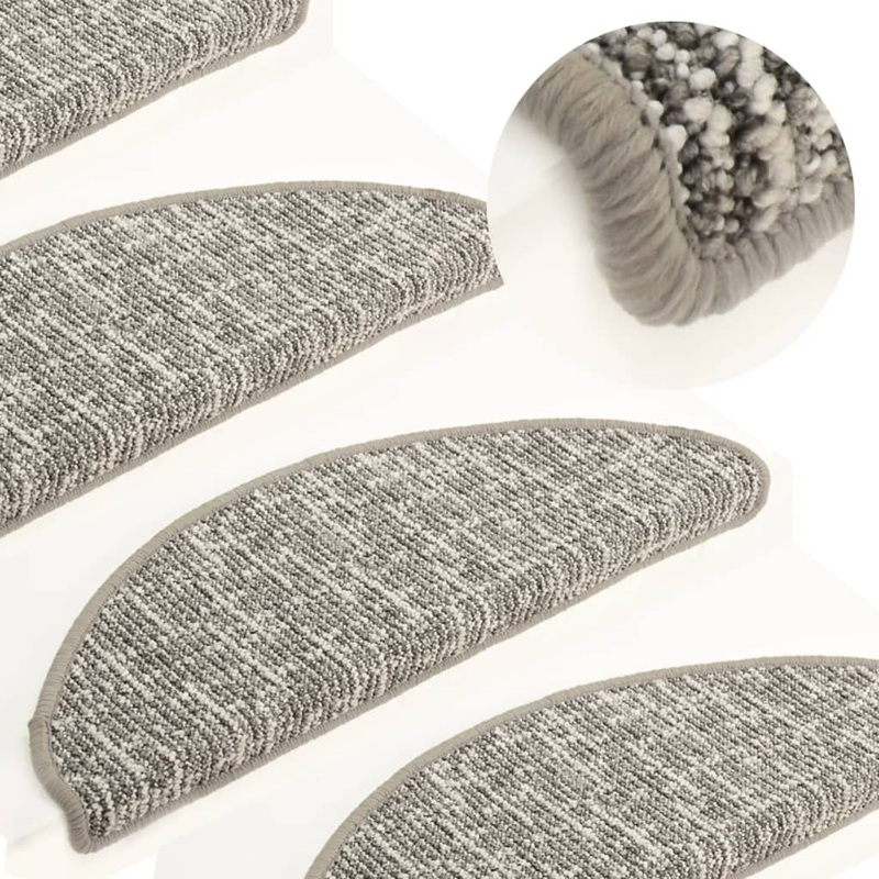 Berkfield Carpet Stair Treads 15 pcs Light Grey 65x21x4 cm