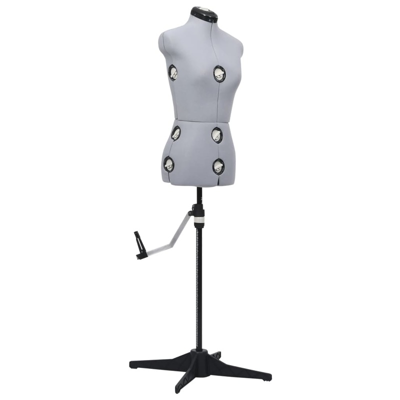 Berkfield Adjustable Dress Form Female Grey S Size 33-40