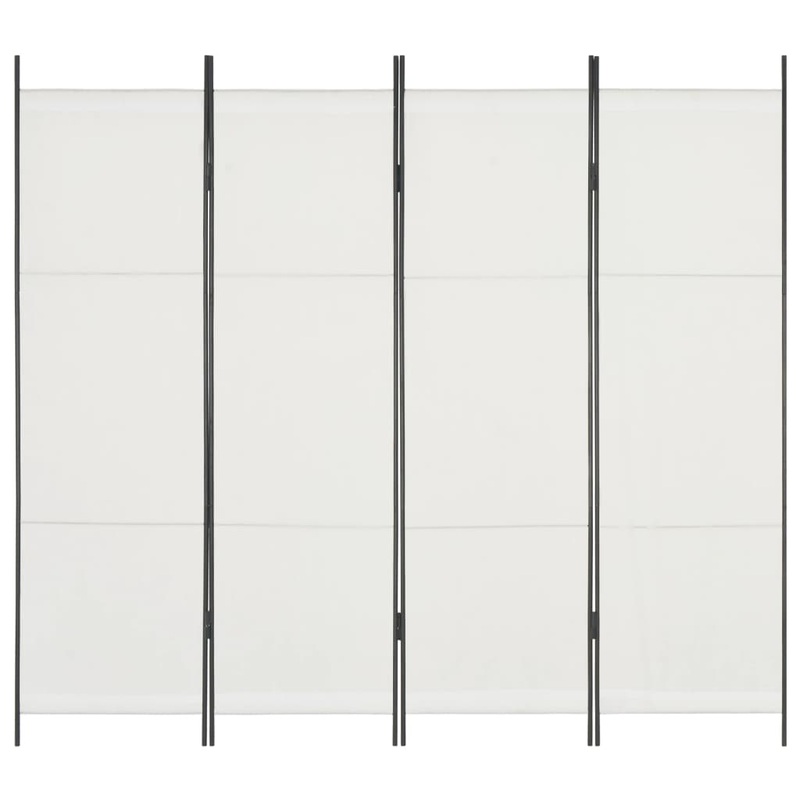 Berkfield 4-Panel Room Divider White 200×180 cm