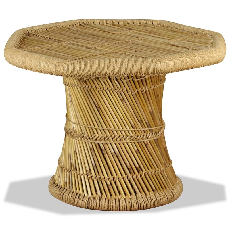 Berkfield Coffee Table Bamboo Octagon 60x60x45 cm