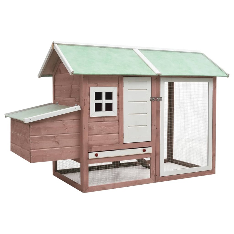 Berkfield Chicken Cage Mocha 170x81x110 cm Solid Pine & Fir Wood