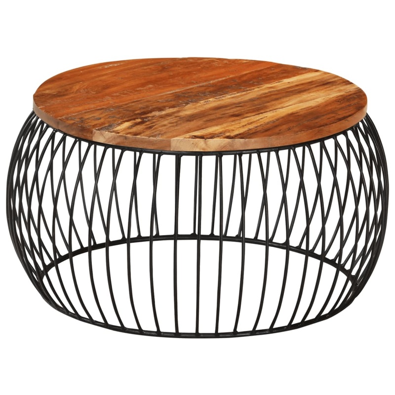 Berkfield Coffee Table 68 cm Solid Reclaimed Wood
