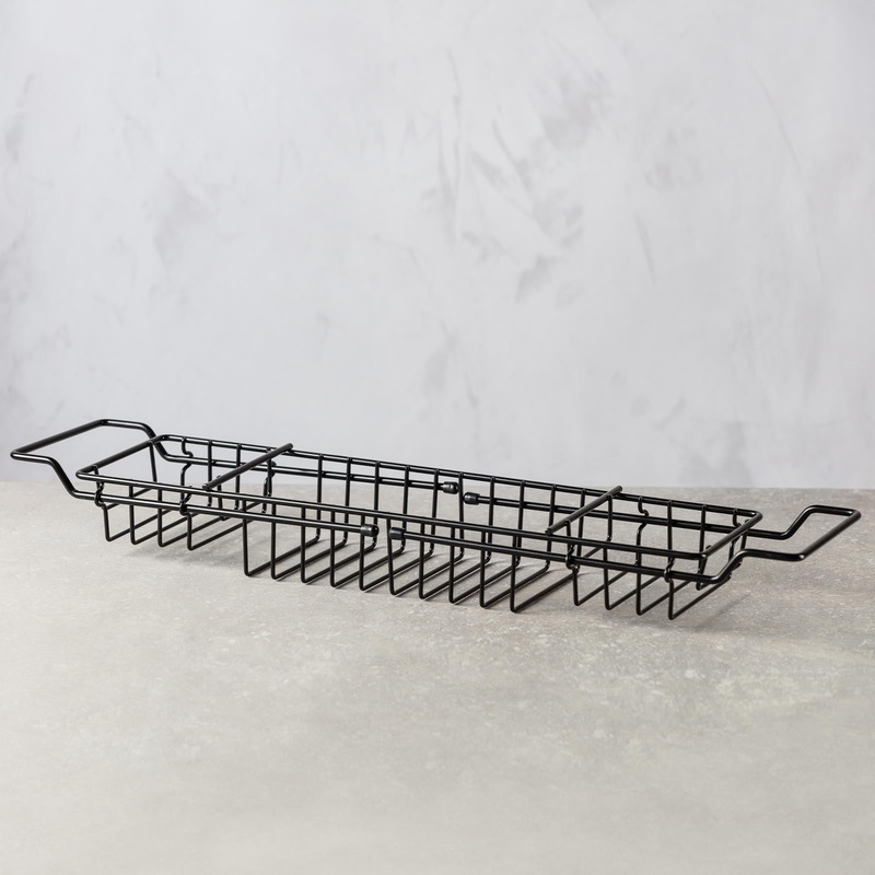 BLACK WIRE BATH RACK