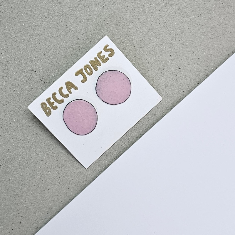 ENAMEL STUDS – PINK