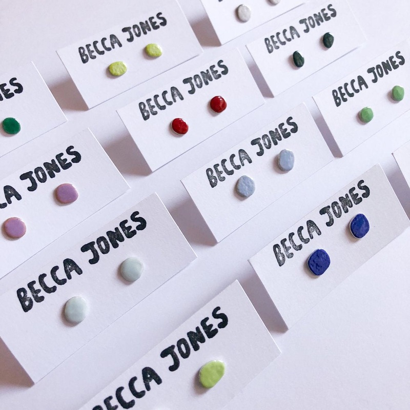 ENAMEL STUDS|Red|Cloud|Pale Blue|Lime Green|Dark Green