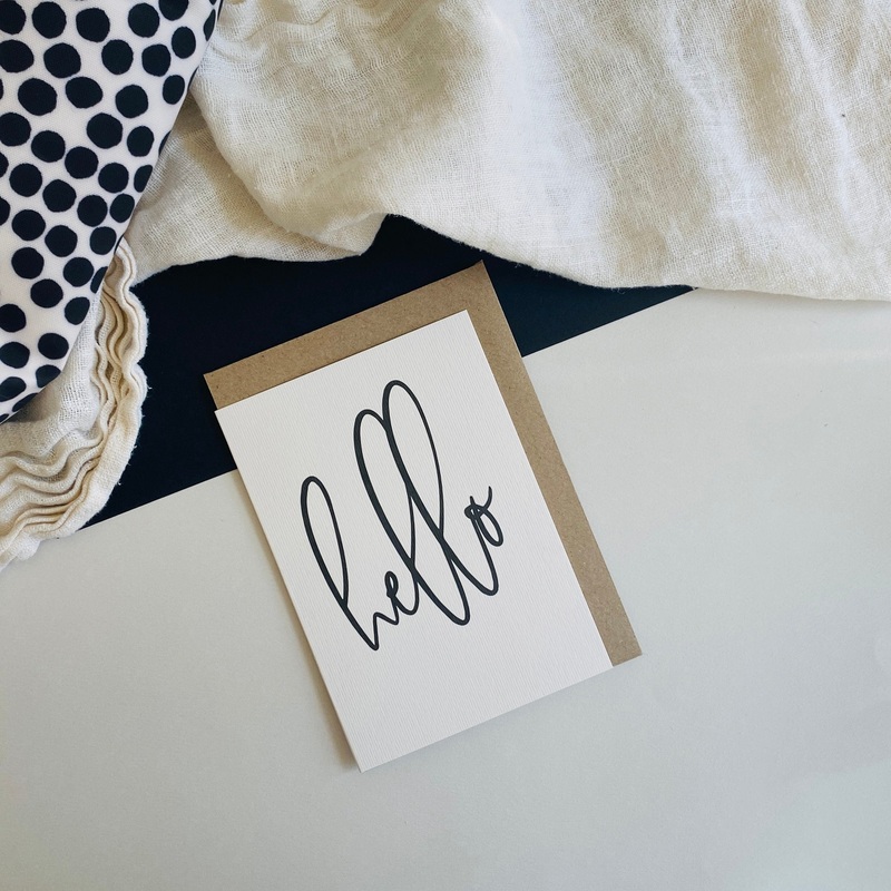 HELLO CARD – MONOCHROME