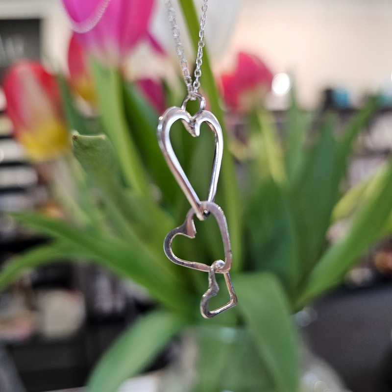 TRIPLE HEART NECKLACE|16”|18”