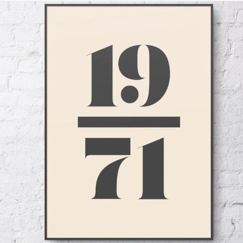 1971 PRINT – BLACK ON WHITE – A4