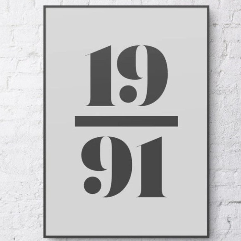 1991 PRINT – BLACK ON WHITE – A4
