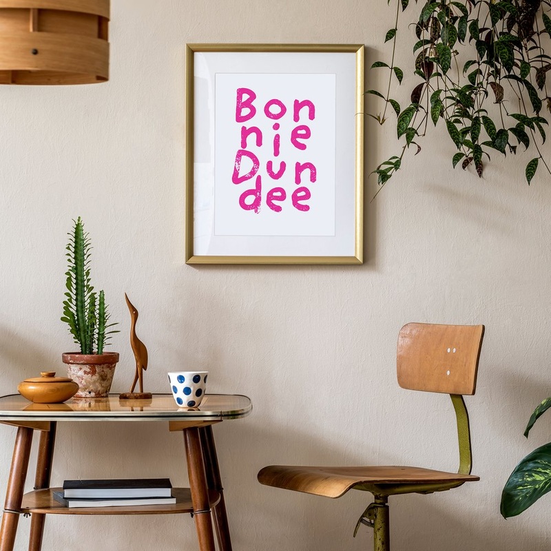 BONNIE DUNDEE PRINT|Blue A5|Blue A4|Pink A5|Pink A4