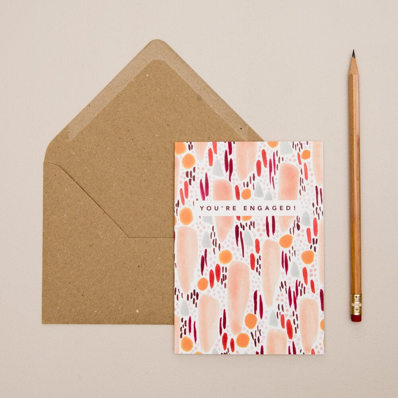 BRIGHT PATTERN YOU’RE ENGAGED CARD