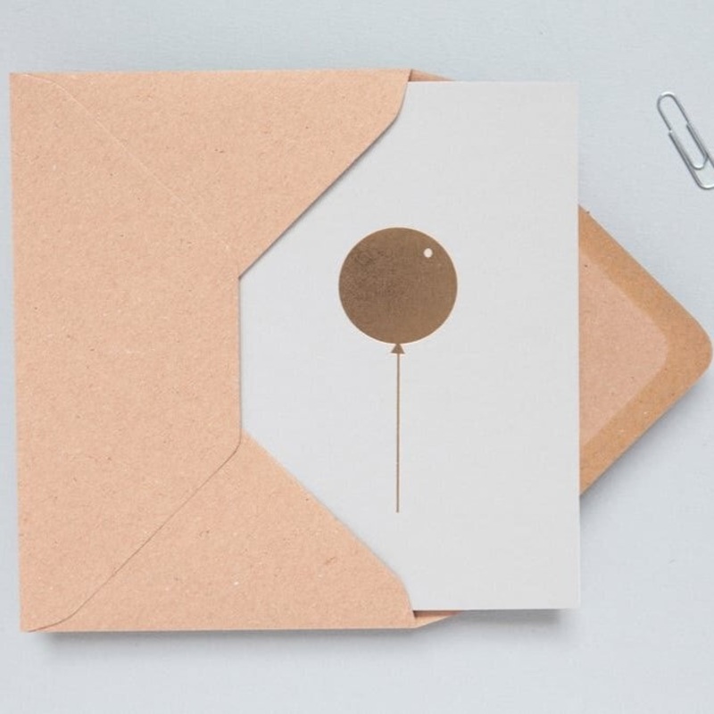 BALLOON PRINT CARD – LIGHT GREY