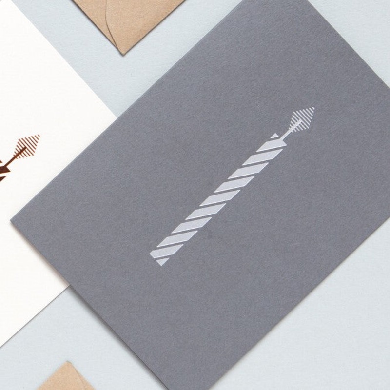 CANDLE PRINT CARD – GREY