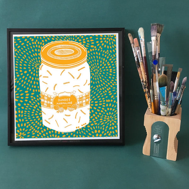 DUNDEE MARMALADE PRINT|Green|Retro Blue