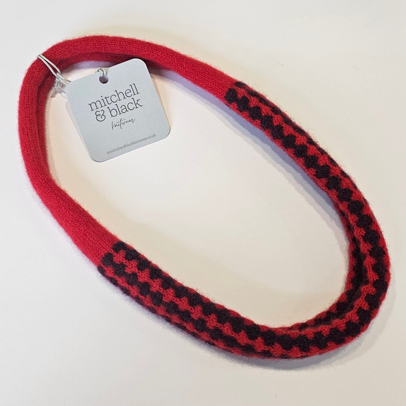 KNITTED LOOP|Coral + Light Grey|Victoria + Red|Orange + Derby Grey