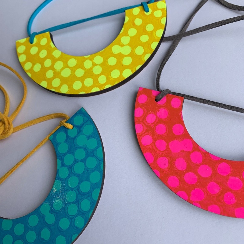 DOTTY NECKLACE|Dark Blue|Light Blue|Green|Orange|Red