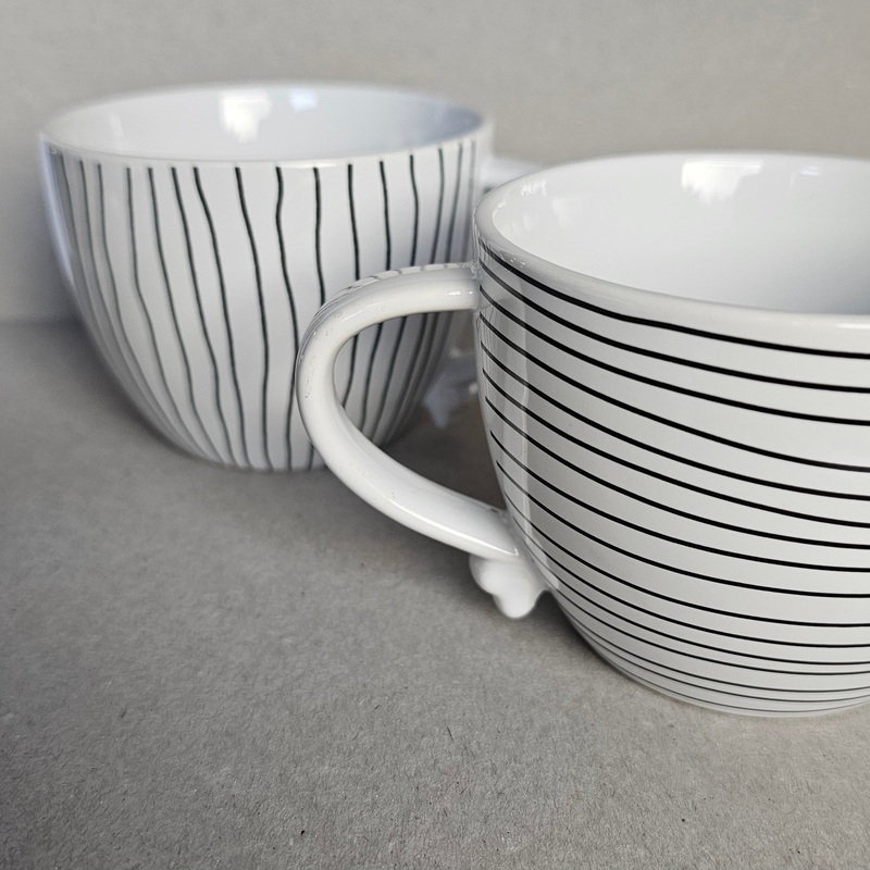 HEART HANDLE MUG|Vertical Stripe|Horizontal Stripe