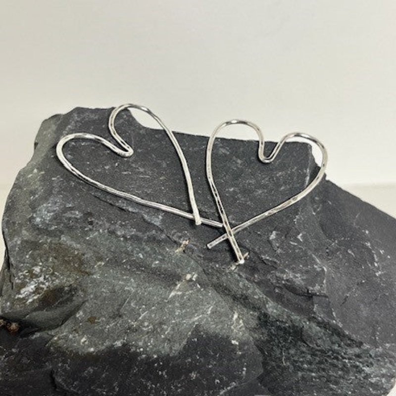 WIRE HEART EARRINGS|Small|Large