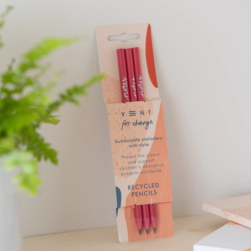 NOTES PENCIL PACK – CORAL
