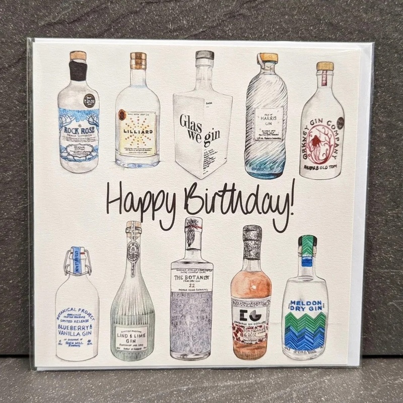 HAPPY BIRTHDAY – 10 SCOTTISH GINS CARD