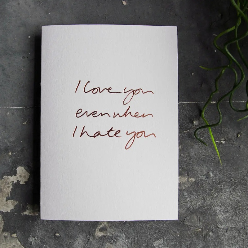 I LOVE YOU EVEN WHEN I HATE YOU