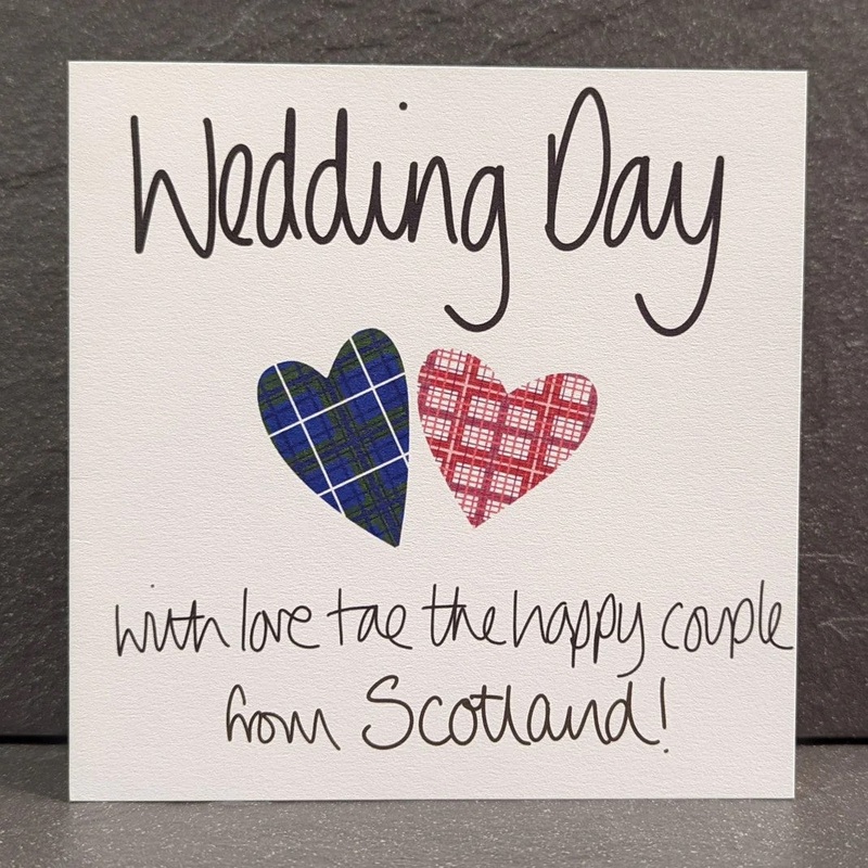 WEDDING DAY – WITH LOVE FROM SCOTLAND CARD