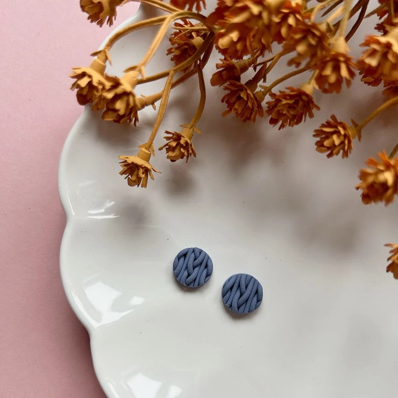 KNITTED STUDS|Lavender|Sage|Butterscotch|Rust|Dusty Pink