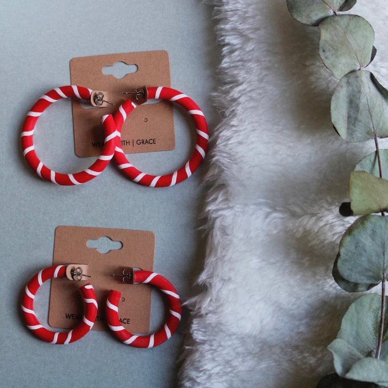 CANDY CANE HOOP|Small|Medium|Small|Medium