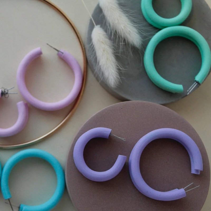 PASTEL HOOP|Small|Medium|Large|Green|Pink|Blue|Purple|Peach|Sherbert Lemon