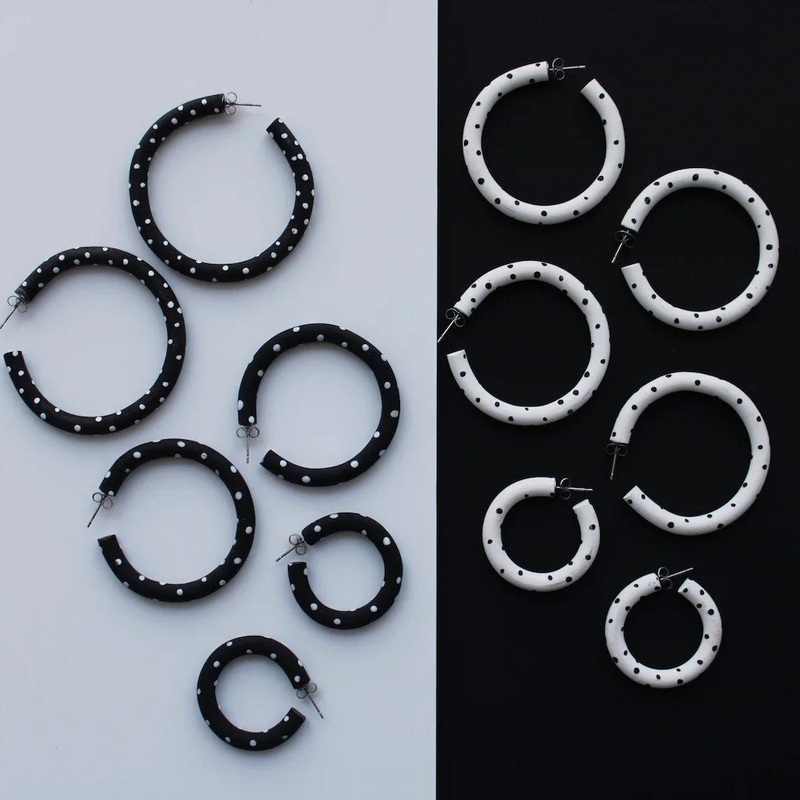POLKA HOOP|Black on White|White on Black|Small|Medium|Large