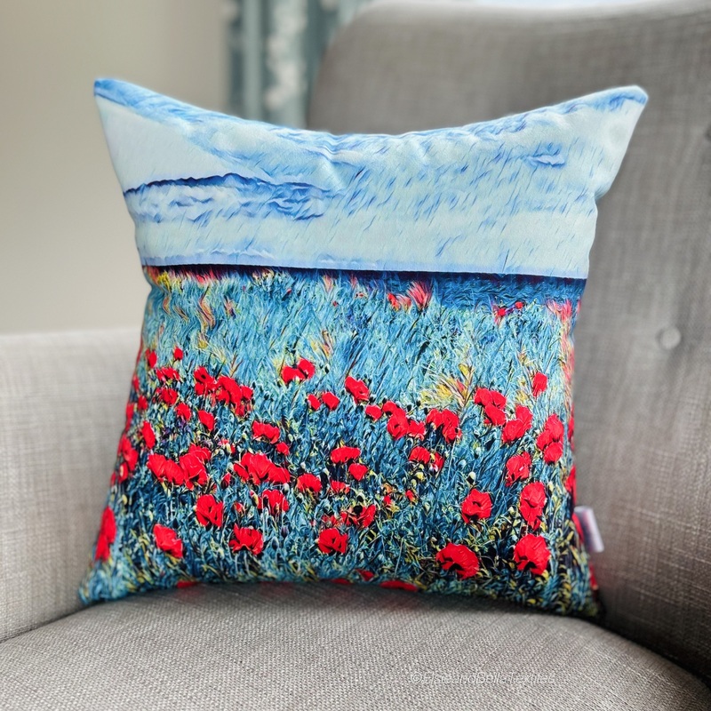 EAST HAVEN POPPIES CUSHION