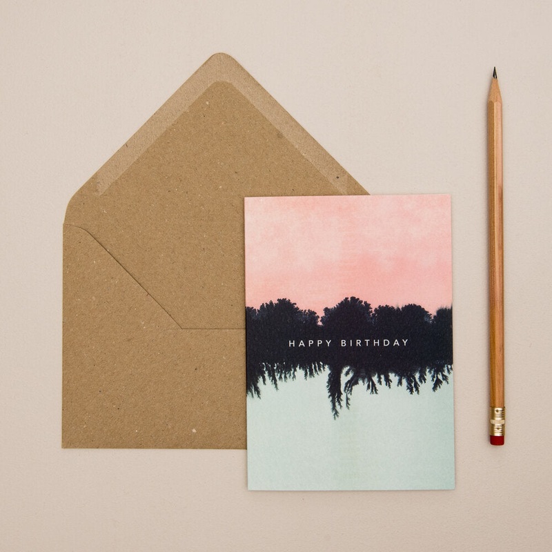 GREEN PEACH BIRTHDAY CARD