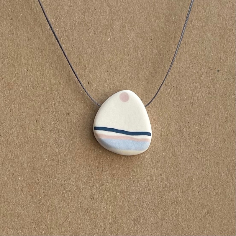 SINGLE BEAD PEBBLE NECKLACES|White/Pink/Blue|White/Blue/Green1|White/Blue/Green2