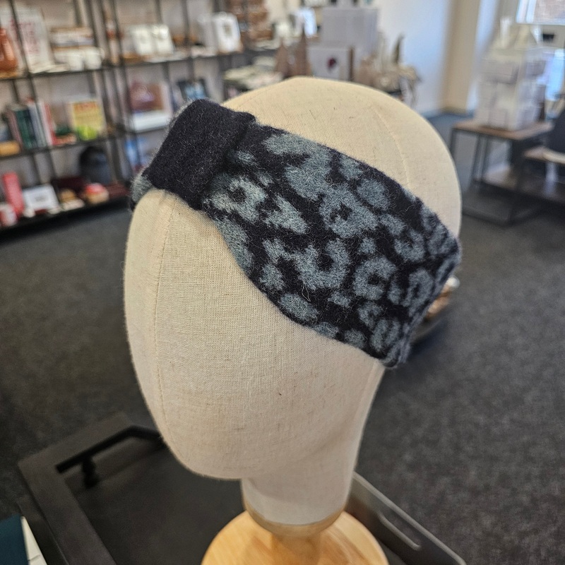 HEADBAND LEOPARD|Black/White|Grey/White|Navy/Teal|Pink/Grey|Raspberry/Pink|Teal/Grey