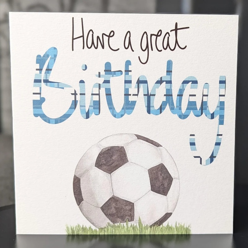 HAVE A GREAT BIRTHDAY FOOTBALL CARD