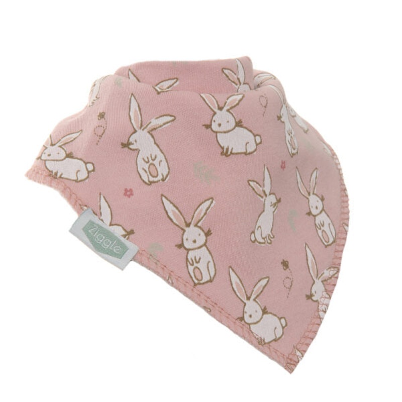 PINK BUNNY DRIBBLE BIB