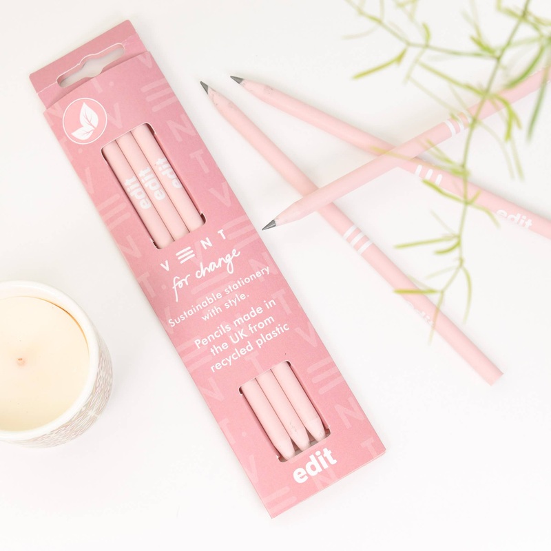 EDIT + ETHOS RECYCLED PENCILS|EDIT Powder Pink|ETHOS Emerald Green