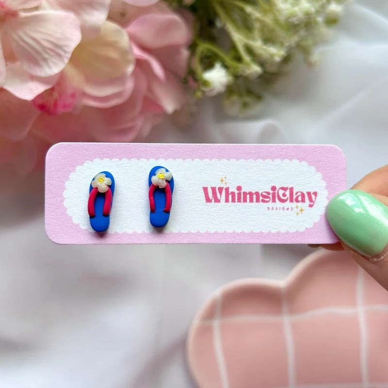 FLIP FLOP EARRINGS|Blue|Pink|Yellow