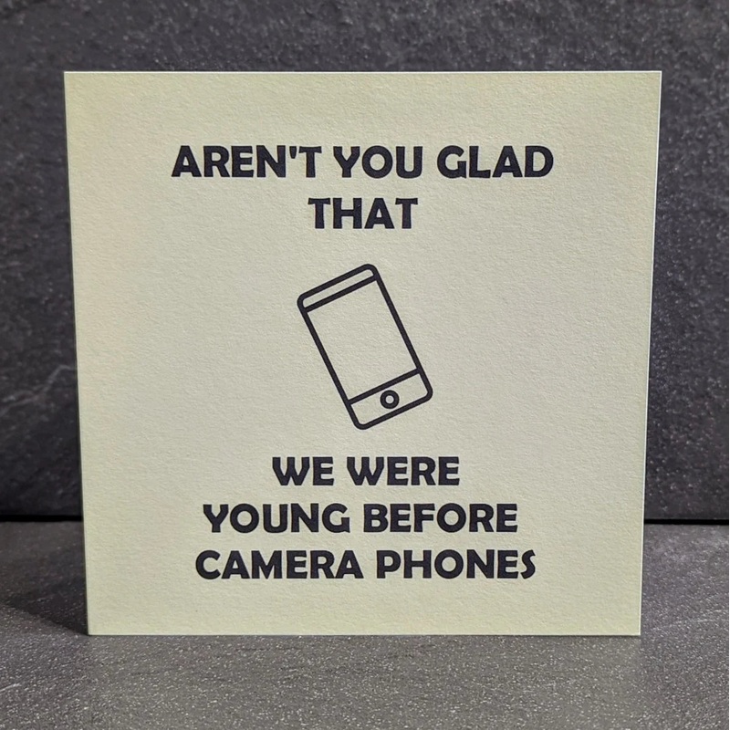 HAPPY BIRTHDAY YOUNG BEFORE CAMERA PHONES CARD