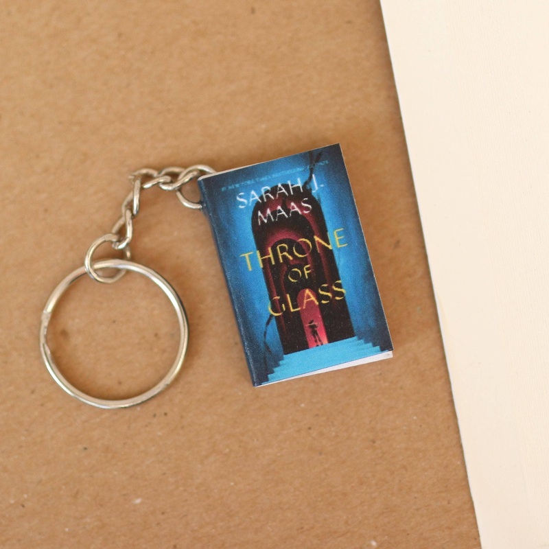 Handmade Mini Throne Of Glass Book Keychain