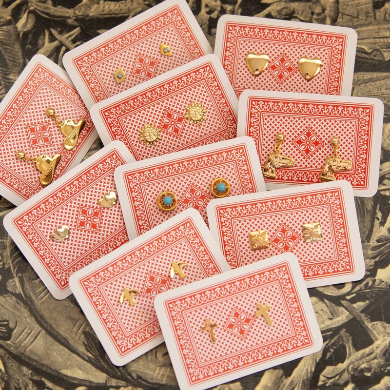 Vintage Gold Stud Earrings – Variety