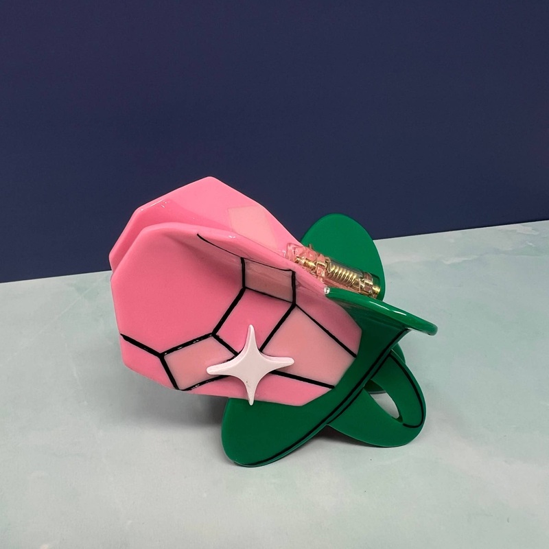 Candy Ring Pop Hair Claw  Pink Gem Hair Clip
