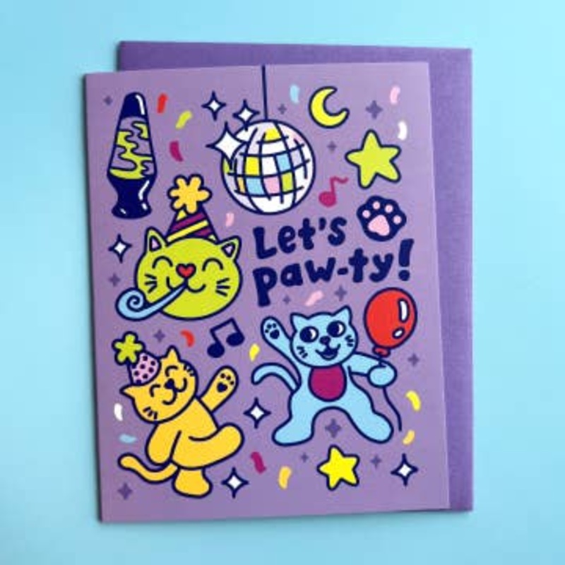 Cat Paw-ty Party Card