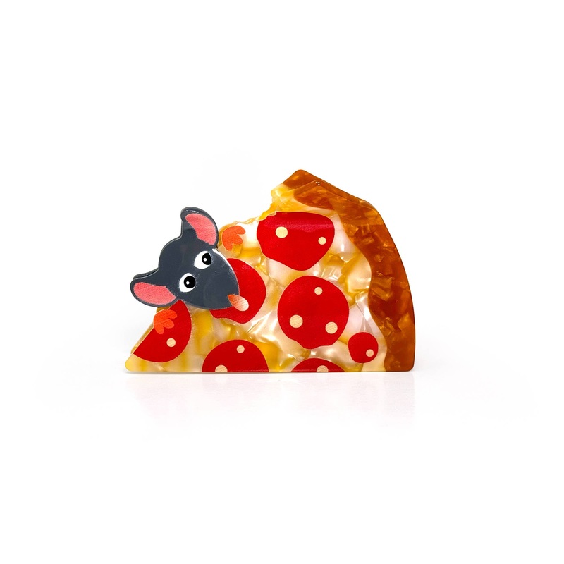 Pizza Rat Hair Claw Clip  Fun NYC-Inspired Hair Accessory