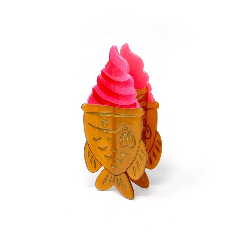 Taiyaki Soft Serve Hair Claw  Cute Ice Cream-Inspired Accessory | Fun Gift for Trendsetters