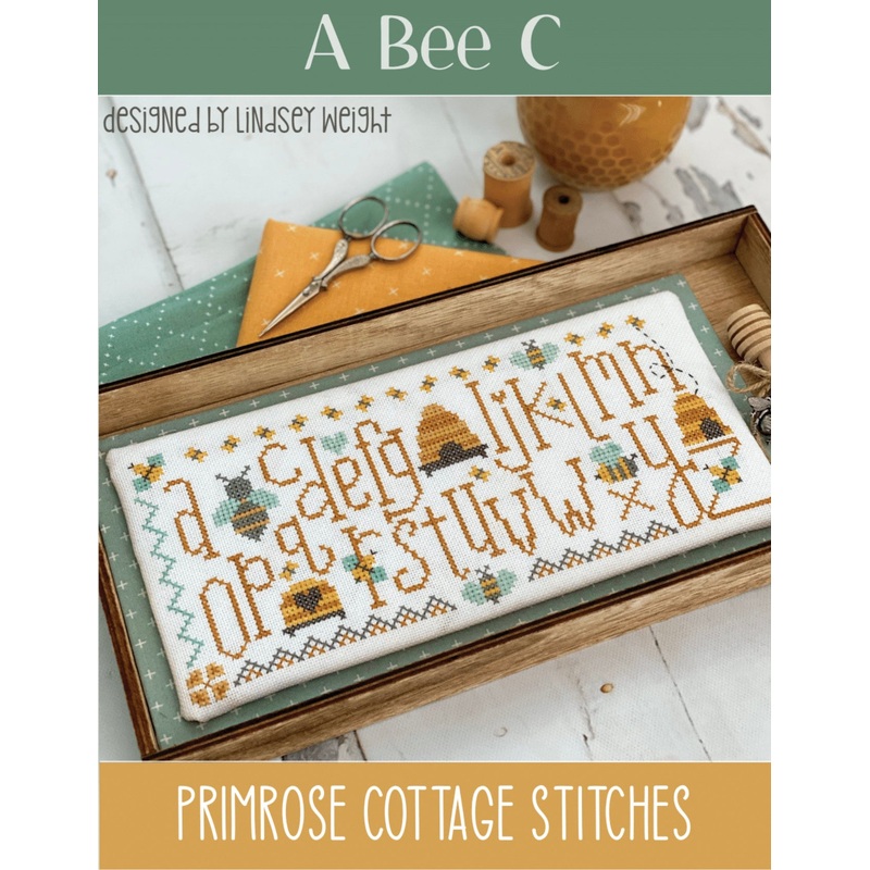 A Bee C Cross Stitch by Lindsey Weight of Primrose Cottage – PAPER Pattern PCS-057