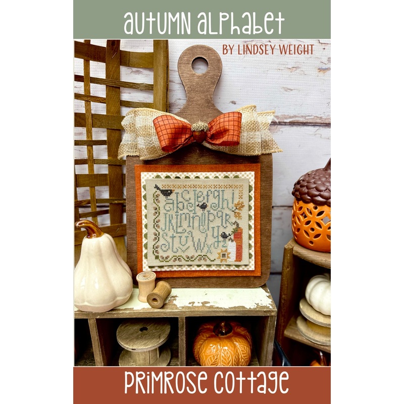 Autumn Alphabet Cross Stitch by Lindsey Weight of Primrose Cottage – PAPER Pattern PCS-115